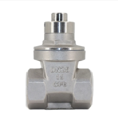 鑫工阀门不锈钢闸阀304水开关丝扣口水管磁性锁闭阀4分6分1寸丝接图5