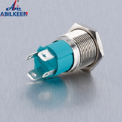 埃贝肯电气16mm平头金属按钮开关 10A大电流带LED环形灯自锁开关图4