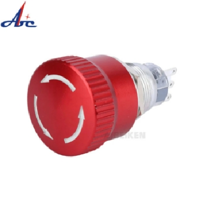 供应16mm蘑菇头金属急停开关 19/22mm不锈钢防水紧急电源急停按钮图5