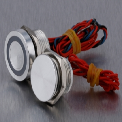 批发采购16mm带LED环形灯压电开关 IP68防水自锁复位陶瓷触摸开关图3