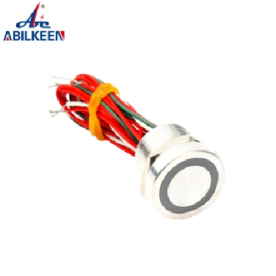 批发采购16mm带LED环形灯压电开关 IP68防水自锁复位陶瓷触摸开关图4