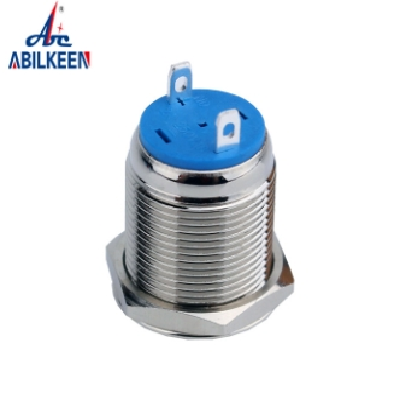 新款促销12mm平头金属按钮开关 高头焊接脚IP65防水自复位按键开关图4