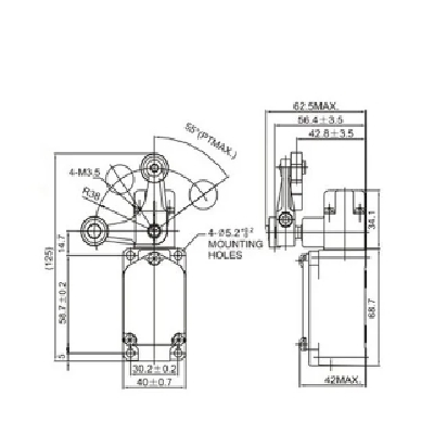 叉形摆臂型行程开关JDHK-1U 可耐高温 专业生产图4