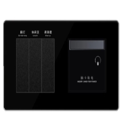 供应弱电干接点485开关金属拉丝按键背光圈 酒店轻触开关面板图2