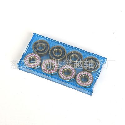 混合陶瓷球608滑板轴承轮滑鞋轴承金色轴黑色轴厂家批发图4