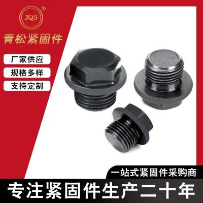 堵头油塞螺塞带垫油塞外六角带边闷头油塞油管堵头堵油塞螺塞低压图4