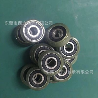 批发PU聚氨酯一体成型包胶轴承 PU69620-5替代米思米 内置696轴承图2