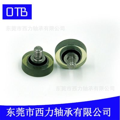 OTB聚氨酯轴承滑轮696包胶轴承 高品质不锈钢带轴PU69620-5C1L8M6图2