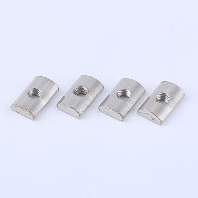 扁半圆螺母4040铝型材配件 铝型材螺母 国标扁长方形后置螺母船型图2