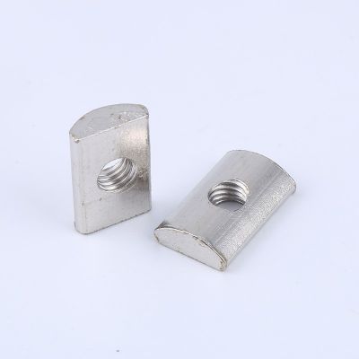 扁半圆螺母4040铝型材配件 铝型材螺母 国标扁长方形后置螺母船型图5