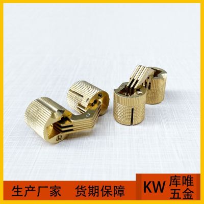 18 纯铜铰链一字暗藏铰链水桶铰暗铰180度纯铜合页家具装饰盒铰链图3