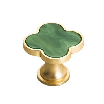 四叶草拉手彩色锌合金单孔拉手衣柜橱柜抽屉现代简约五金 门把手图4