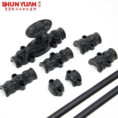 厂家供应欧式仿古家具复古大号天地锁刻花拉手仿古锁橱柜锁长杆锁图5