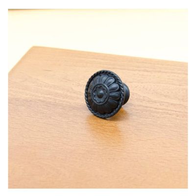 黑色烤漆家具橱柜衣柜门美式仿古色太阳花圆拉手抽屉把手图5