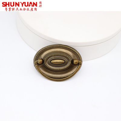 美式锌合金双孔吊环拉手 欧式圆环衣柜抽屉拉手图4