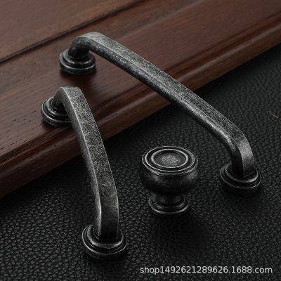 古银仿古拉手欧式柜门把手抽屉橱柜门拉手单孔复古衣柜小拉手图4