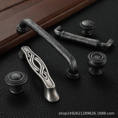 古银仿古拉手欧式柜门把手抽屉橱柜门拉手单孔复古衣柜小拉手图3