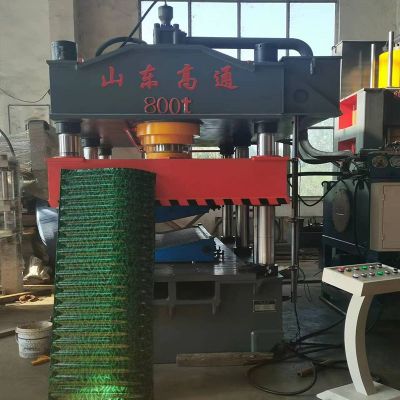 山东高通800吨防雨棚，雨搭成型液压机，630t金属压花四柱油压机图2