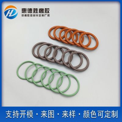 现货批发棕绿色耐高温氟胶密封圈 耐腐蚀环保密封圈 橡胶密封圈图2