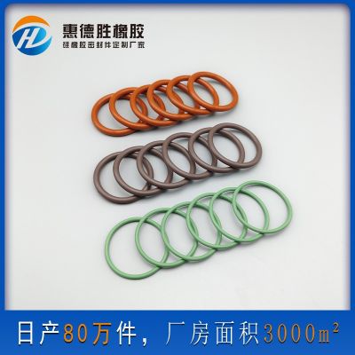 现货批发棕绿色耐高温氟胶密封圈 耐腐蚀环保密封圈 橡胶密封圈图3