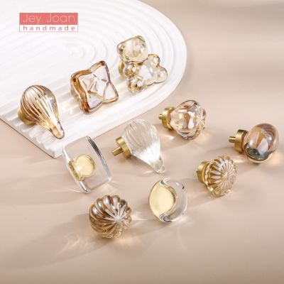 厂家供应水晶拉手黄铜鸽子蛋抽屉橱柜门拉手透明衣柜门把手批发图4