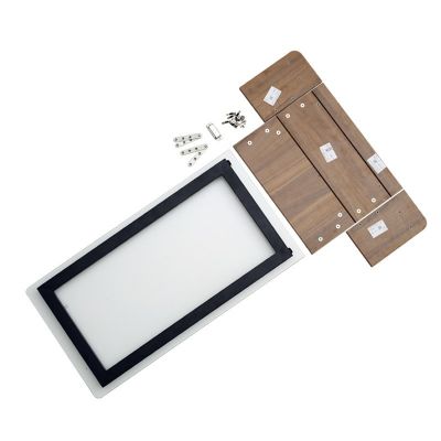 下翻式隐形折叠餐桌橱柜书桌吧台多功能壁挂悬挂桌隐藏式折叠吧台图5