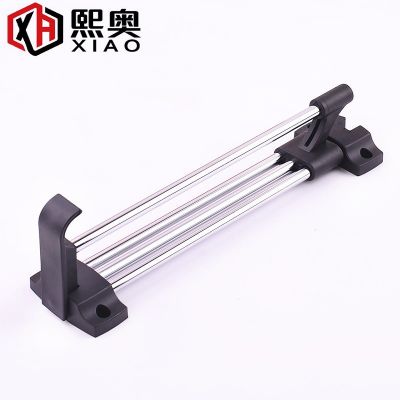 不锈钢伸缩衣架衣杆法兰抽拉衣杆顶装实心加厚推拉挂衣架活动裤架图2