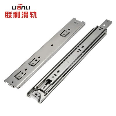联利滑轨供应51宽三节重型滑轨68kg可带锁榻榻米抽屉工业 重型轨道图2