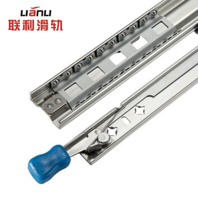 厂家53宽带锁三节重型滑轨自锁加厚房车工业重型滑道承重导轨图3