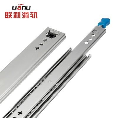 厂家53宽带锁三节重型滑轨自锁加厚房车工业重型滑道承重导轨图4