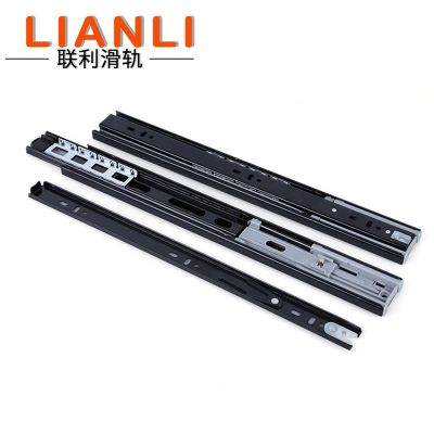 45宽三节200mm长缓冲滑轨8寸阻尼滑轨液压自吸导轨自关抽 屉轨道图4