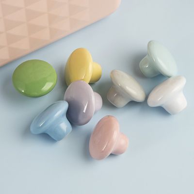 儿童房轻奢爱心贝壳卡通陶瓷拉手 马卡龙简约柜门抽屉单孔小拉手图2