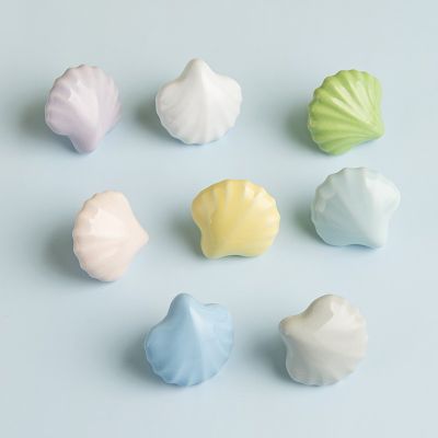 儿童房轻奢爱心贝壳卡通陶瓷拉手 马卡龙简约柜门抽屉单孔小拉手图3