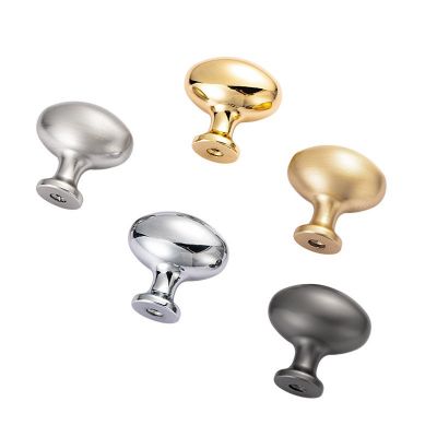 意式法式椭圆拉手鸽子蛋门把手轻奢单孔衣橱门抽屉亮金色铜色拉手图4