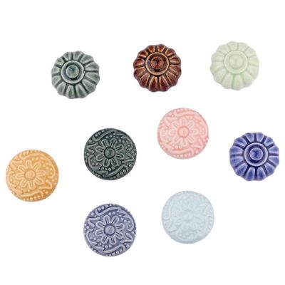 简约乡村风陶瓷拉手纯色彩釉抽屉衣柜鞋橱柜门拉手欧式田园小把手图5