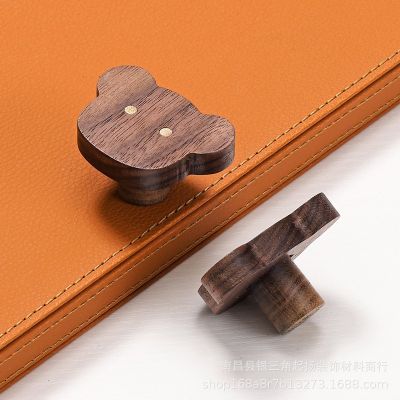 工厂批发创意造型木挂钩衣柜拉手橱柜拉手柜门拉手实木拉手儿童房图3