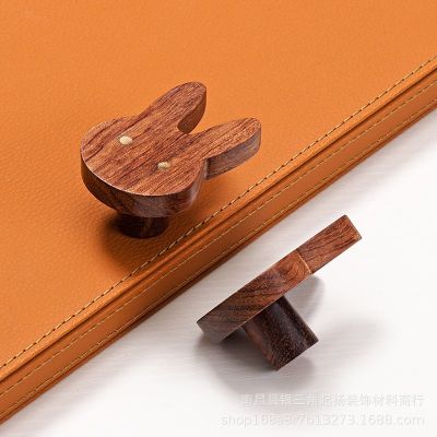 工厂批发创意造型木挂钩衣柜拉手橱柜拉手柜门拉手实木拉手儿童房图2