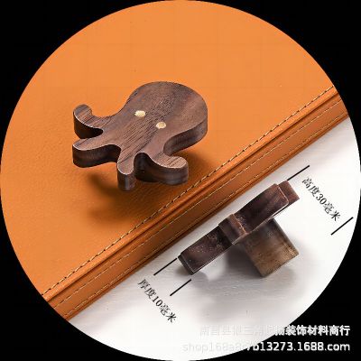 工厂批发创意造型木挂钩衣柜拉手橱柜拉手柜门拉手实木拉手儿童房图4