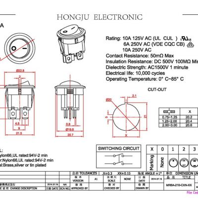 防水防火圆形船型开关 尼龙66 10A/125V3脚圆形翘板开关 厂家直销图5