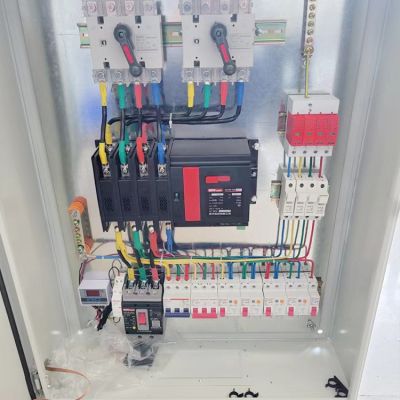 排污泵配电箱双电源配置布线规整工艺精湛图2