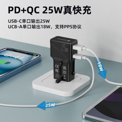 转换插头25W快充美欧规mini旅行转换头全球通多功能便携转换插座图2