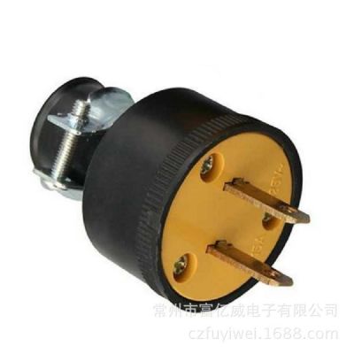 美标美规5-15P装配式可拆防水耐摔防爆带铁夹PVC电源插头插座母座图4