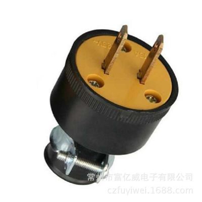 美标美规5-15P装配式可拆防水耐摔防爆带铁夹PVC电源插头插座母座图5