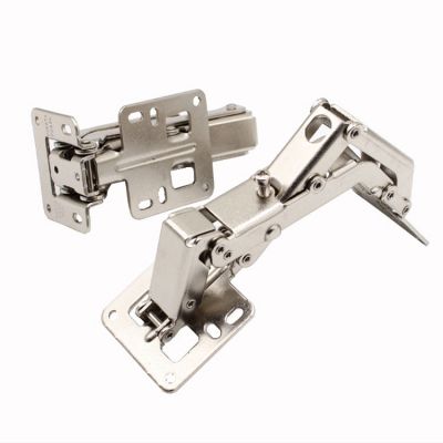 免开槽明装180度缓冲铰链免开孔厚门板大角度铰链加厚桥 型合页图5