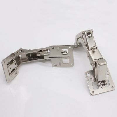 免开槽明装180度缓冲铰链免开孔厚门板大角度铰链加厚桥 型合页图2