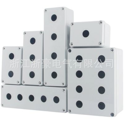 室外防水开关控制操作盒急停单孔按钮盒1孔启动开关盒2/3/4孔五孔图5