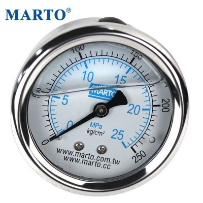 气缸压力表充油不锈钢y-100机械耐震k\m油压表轴向600kg液压耐震图3