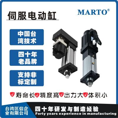 伺服电缸匡信电动缸折返式法兰MARTO生产厂家旋转推杆滑台模组图2