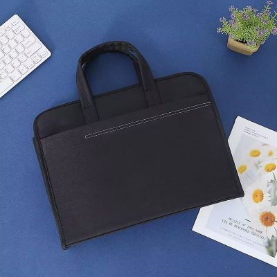 明胜达8552双层拉链袋商务手提资料袋会议文件袋加宽加大文件包图5