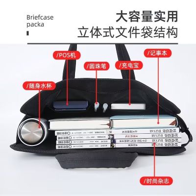 明胜达8552双层拉链袋商务手提资料袋会议文件袋加宽加大文件包图2